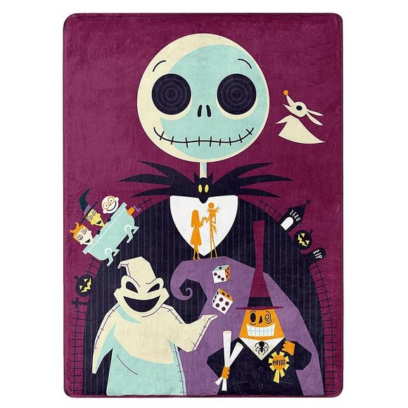 Nightmare Before Christmas Psychedelic Silk Touch Throw Blanket - Thumbnail 5